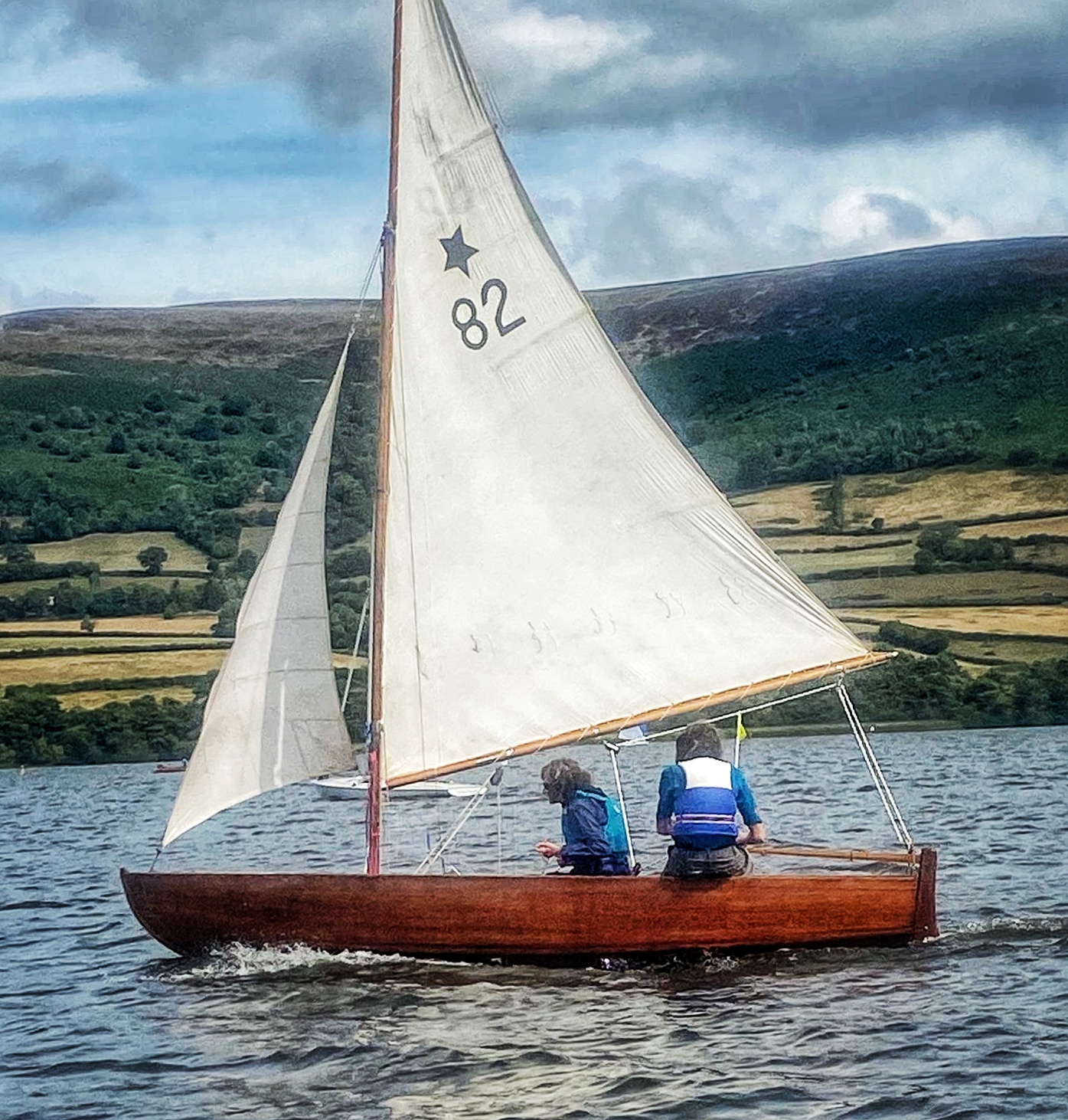 Pete and Heather Smith in their Hamble Star