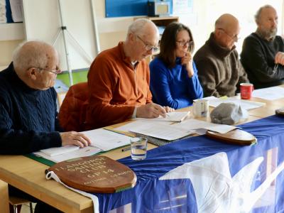 Commodore John Mason, Secretary Peter Thomas at AGM 2025